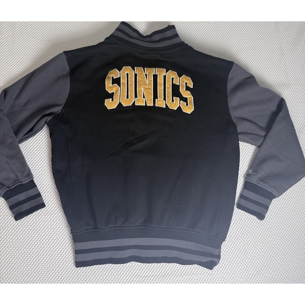 Mitchell & Ness Seattle SuperSonics Full Zip Jacket Men's Black Gray NBA - Picture 5 of 7